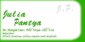 julia pantya business card